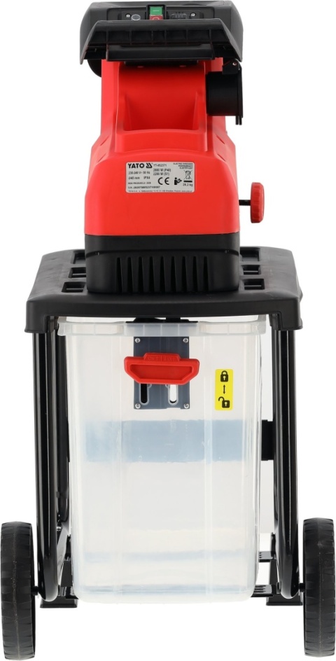 ROZDRABNIACZ DO GAŁĘZI ELEKTRYCZNY CICHY 2800 W 45 MM 55L YATO YT-852371