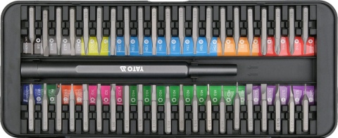ZESTAW WKRĘTAKÓW PRECYZYJNYCH 3,7 V Z BITAMI 56 SZT LED YATO YT-25770