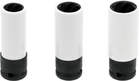 ZESTAW WYKRĘTKAKÓW DO FELG ALUMINIOWYCH CrMo 1/2" 17mm 19mm, 21mm YATO YT-05920