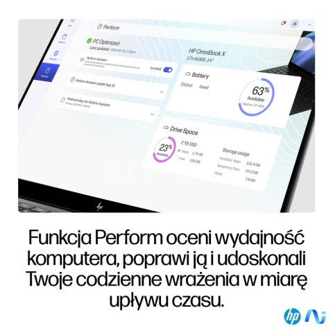 Dotykowy HP OmniBook X 14 2.2K IPS Snapdragon X Elite X1E-78-100 12-rdzeni 32GB LPDDR5x 1TB SSD NVMe Windows 11