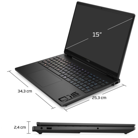 HyperX OMEN 15 3K OLED 120Hz AMD Ryzen 7 8745HX 8-rdzeni 16GB DDR5 512GB SSD NVIDIA GeForce RTX 5060 8GB Windows 11