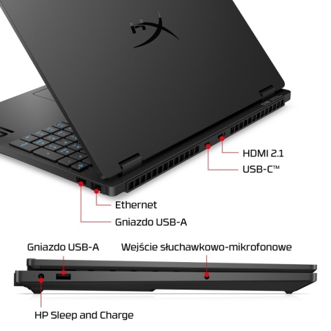 HyperX OMEN 15 3K OLED 120Hz AMD Ryzen 7 8745HX 8-rdzeni 16GB DDR5 512GB SSD NVIDIA GeForce RTX 5060 8GB Windows 11