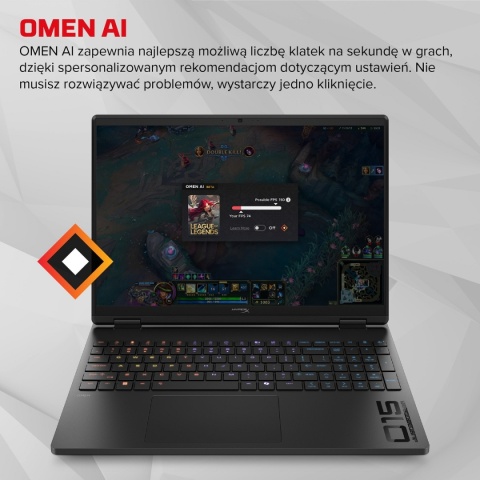 HyperX OMEN 15 3K OLED 120Hz AMD Ryzen 7 8745HX 8-rdzeni 16GB DDR5 512GB SSD NVIDIA GeForce RTX 5060 8GB Windows 11