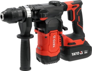 MŁOTOWIERTARKA SDS PLUS 18V BEZSZCZOTKOWA 3,8J 2 AKUMULATORY 4,0 AH ZESTAW YT-827741 YATO
