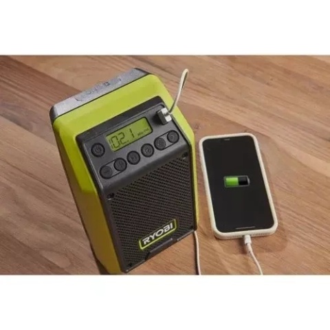 RYOBI RADIO AM/FM AKUMULATOROWE Z BLUETOOTH 18V ONE+ USB RR18-0