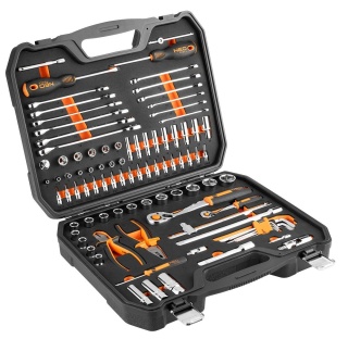 ZESTAW KLUCZY NASADOWYCH CRV 1/2" 1/4" 95 ELEMENTÓW W PIANCE EVA NEO TOOLS