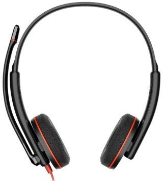Słuchawki przewodowe HP Poly Blackwire 3220 USB-C USB-A Stereo ANC redukcja szumu 8X228A6 8X228AA foliopak