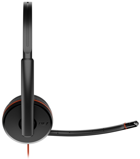 Słuchawki przewodowe HP Poly Blackwire 3220 USB-C USB-A Stereo ANC redukcja szumu 8X228A6 8X228AA foliopak