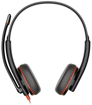 Słuchawki przewodowe HP Poly Blackwire 3225 USB-C USB-A audio jack 3.5mm Stereo ANC redukcja szumu 8X229AA