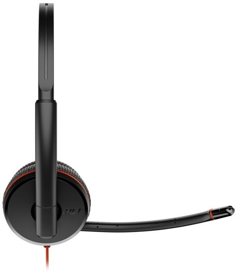 Słuchawki przewodowe HP Poly Blackwire 3225 USB-C USB-A audio jack 3.5mm Stereo ANC redukcja szumu 8X229AA