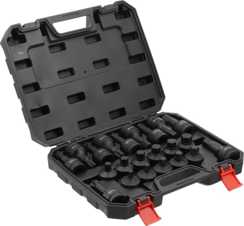 ZESTAW UDAROWYCH KLUCZY HEX TORX 3/4 CALA DO NASADEK SERWIS WARSZTATOWY YT-10656 YATO
