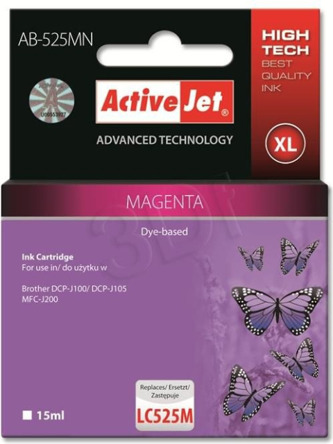 Activejet tusz AB-525MN / LC525M (magenta)