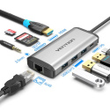 Vention HUB/Stacja dokująca Type-C USB 3.0 RJ-45 HDMI 4K