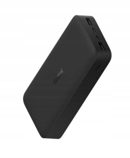 PowerBank Xiaomi Redmi 20000 mAh 18W Fast Charge Black USB-C micro-USB USB-A +kabel