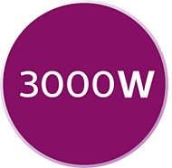 Moc 3000 W zapewnia szybkie nagrzewanie się i skuteczną pracę